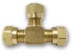 BRCTCTCTABK Compression Tee Brass