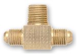 BRSMSMBM SAE Male Tee  BSPT Male Leg Brass