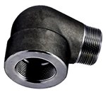 BSHPNMNF90 NPT Male  NPT Female 90 Degree Black Steel 3000LB