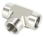 SSBFBFBF BSPT Female Tee 316 Stainless